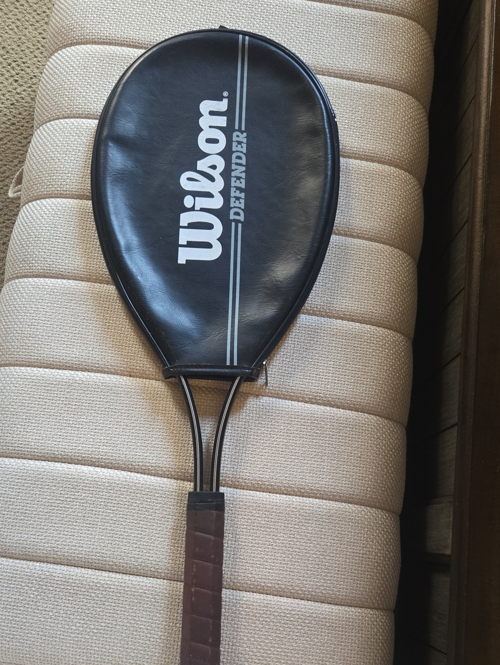 Wilson Black Defender Tennis Racket With Cover